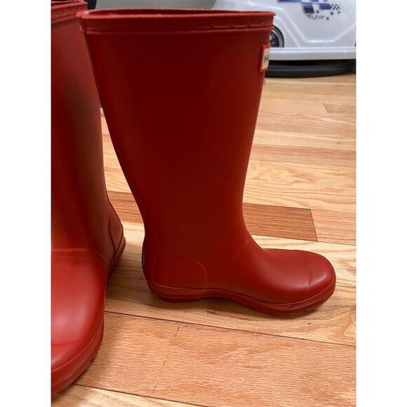 Hunter Original Kids Red Rain Boots Size 3B/4G Boys Knee High - Picture 11 of 16